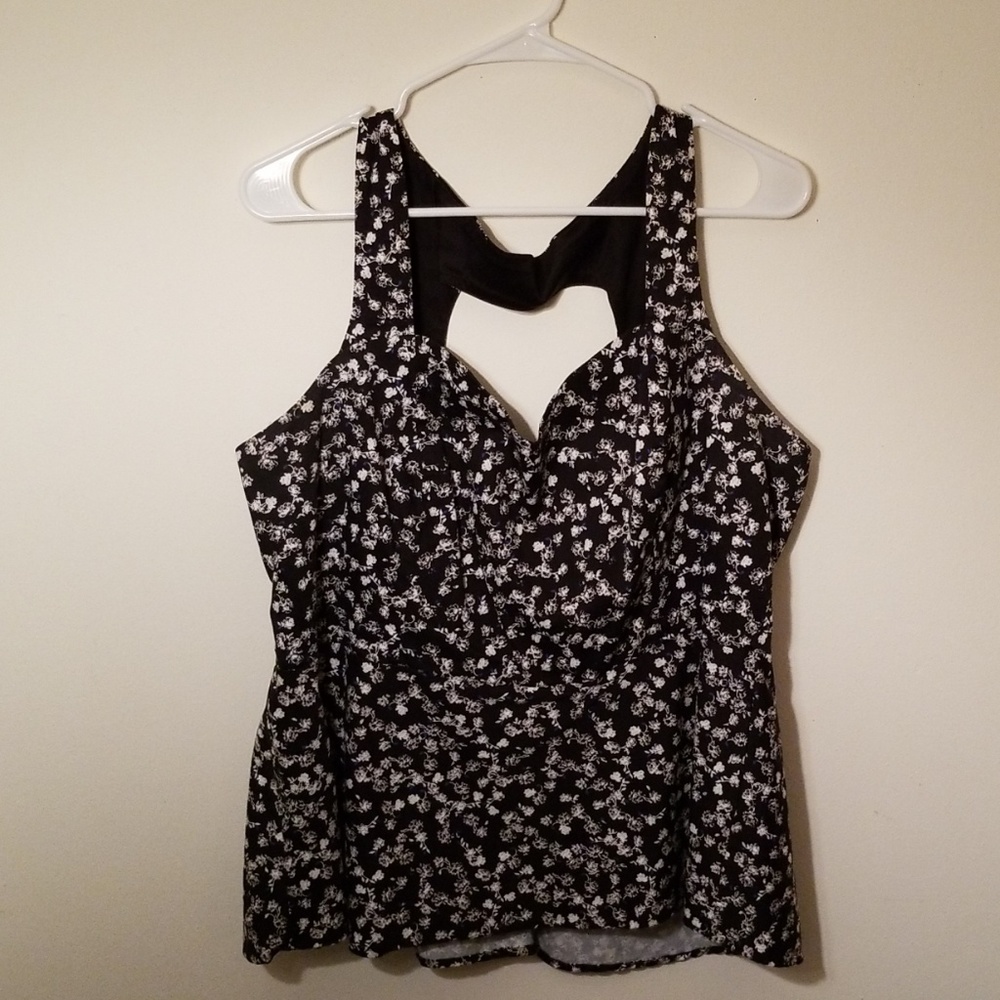 Torrid Floral Peplum Tank Top